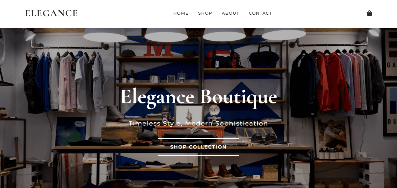 Boutique Shop Website