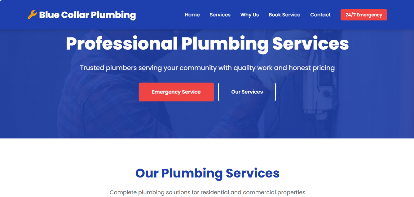 Plumbing Services Website